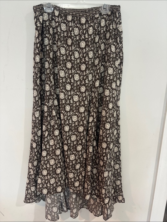 Max Studio Dresses & Skirts - Max Studio Brown Maxi Skirt with Cream Floral Print